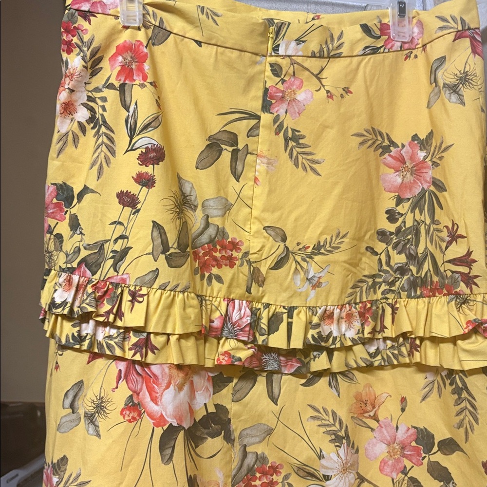 ANTONIO MELANI Yellow Floral Top and skirt set - Picture 4 of 5
